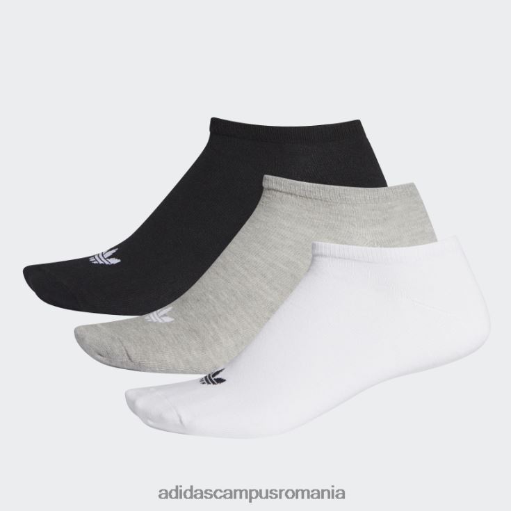adidas campus romania șosete cu căptușeală trefoil 3 perechi alb unisex alb/negru/gri mediu J266N28053
