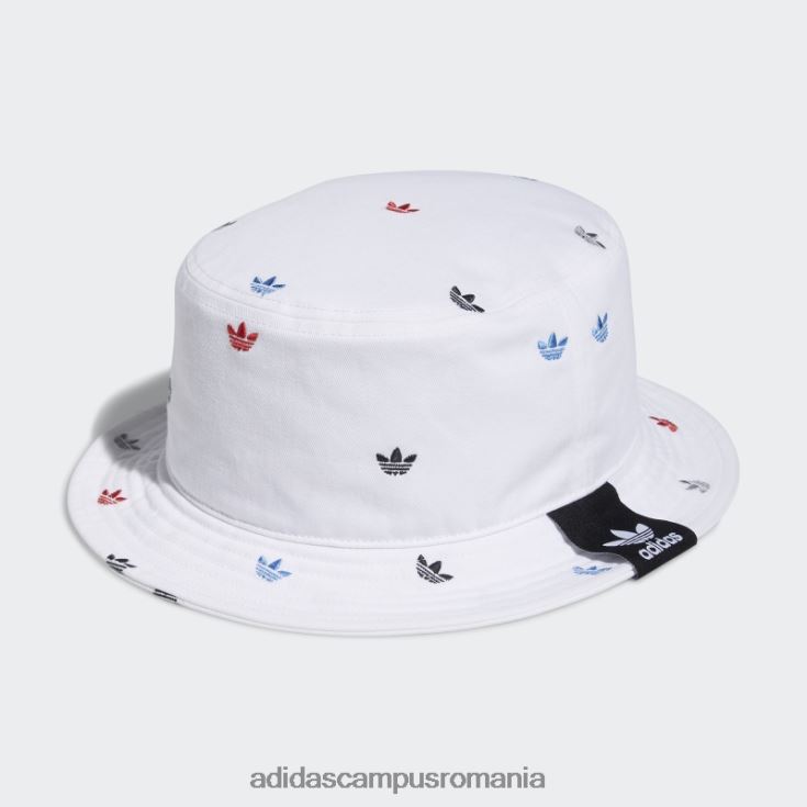 adidas campus romania pălărie de găleată cu trefoil cu imprimeu alb unisex alb/albastru/rosu J266N27595