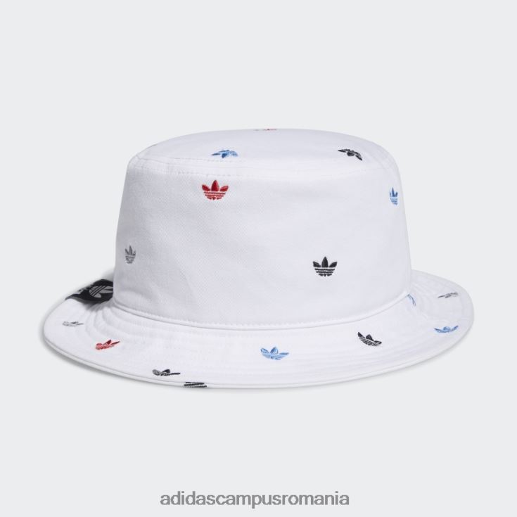 adidas campus romania pălărie de găleată cu trefoil cu imprimeu alb unisex alb/albastru/rosu J266N27595