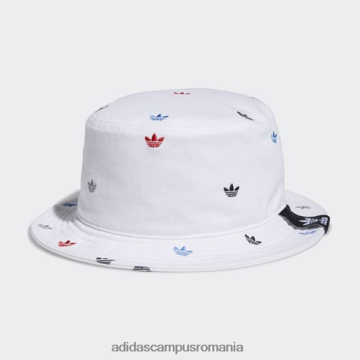adidas campus romania pălărie de găleată cu trefoil cu imprimeu alb unisex alb/albastru/rosu J266N27595