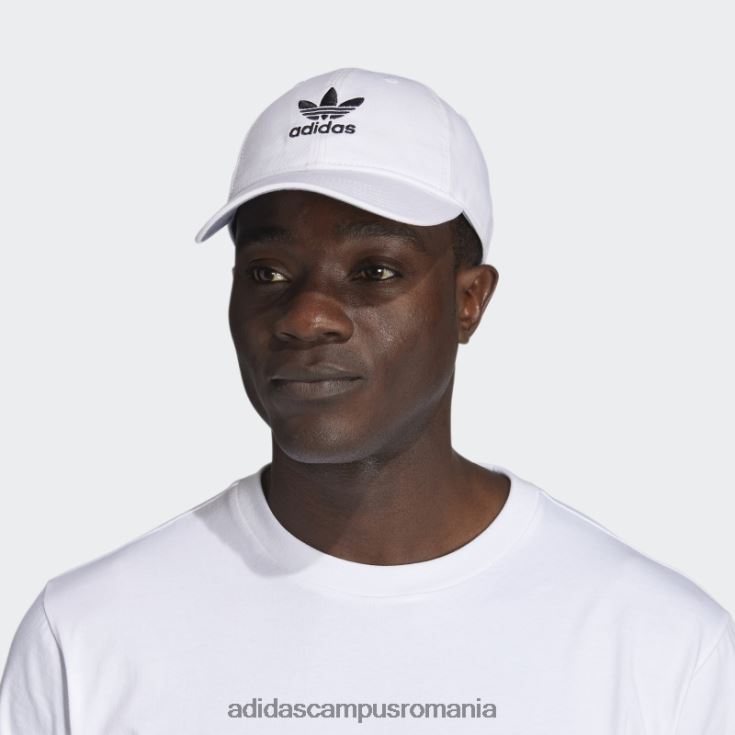 adidas campus romania pălărie neagră relaxată cu bretele unisex alb negru J266N28063