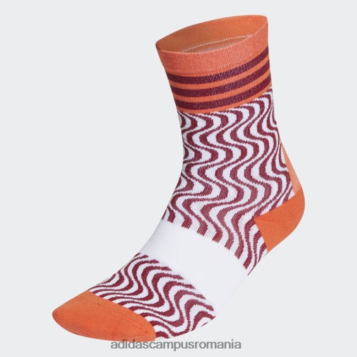 adidas campus romania de stella mccartney crew socks hot white unisex alb/visiniu/portocaliu J266N210882