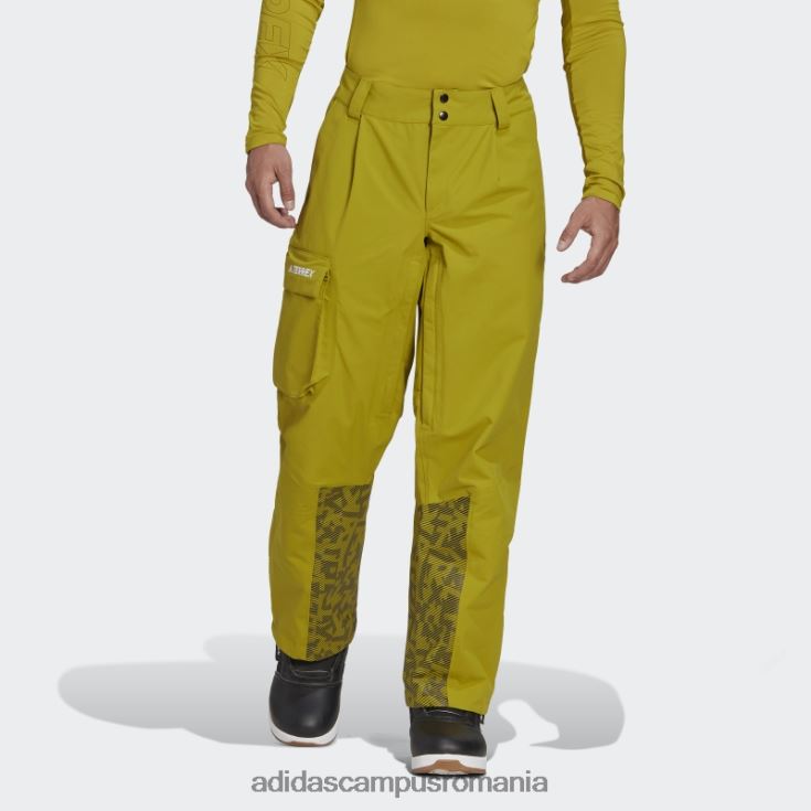 adidas campus romania Pantaloni de trening de zăpadă de nailon post-consum terrex cu 3 straturi olive unisex măsline J266N214221
