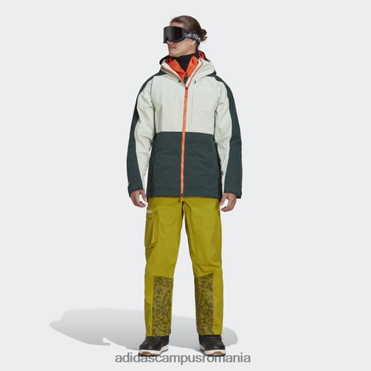 adidas campus romania Pantaloni de trening de zăpadă de nailon post-consum terrex cu 3 straturi olive unisex măsline J266N214221