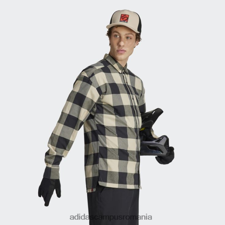 adidas campus romania cinci zece marca brave flanel cu mâneci lungi top (gen neutru) savanna adidas unisex savana/negru J266N213788