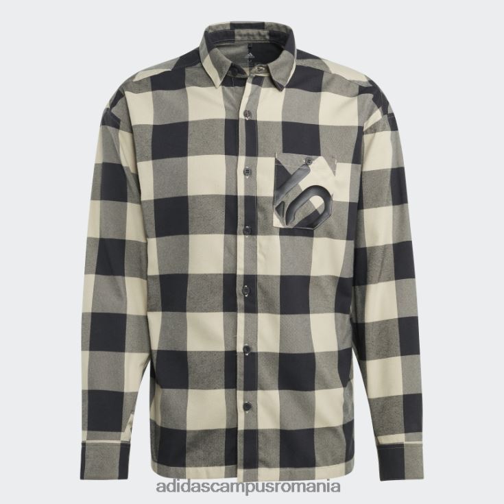 adidas campus romania cinci zece marca brave flanel cu mâneci lungi top (gen neutru) savanna adidas unisex savana/negru J266N213788