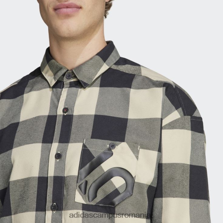 adidas campus romania cinci zece marca brave flanel cu mâneci lungi top (gen neutru) savanna adidas unisex savana/negru J266N213788