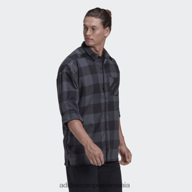 adidas campus romania cinci zece marca de cămașă de flanel curajos (gen neutru) gri adidas unisex gri/negru J266N25556