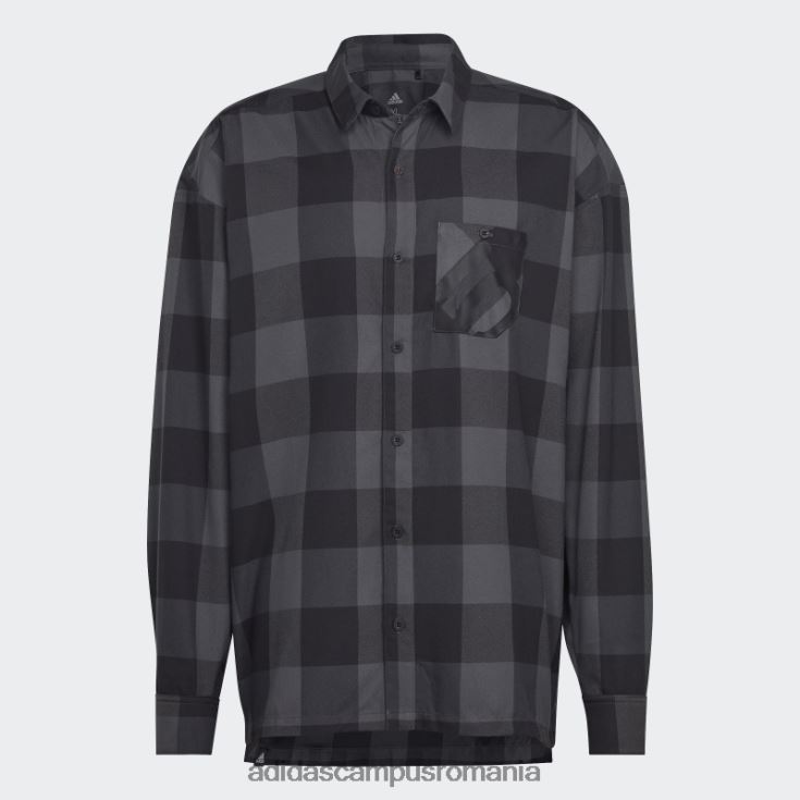 adidas campus romania cinci zece marca de cămașă de flanel curajos (gen neutru) gri adidas unisex gri/negru J266N25556