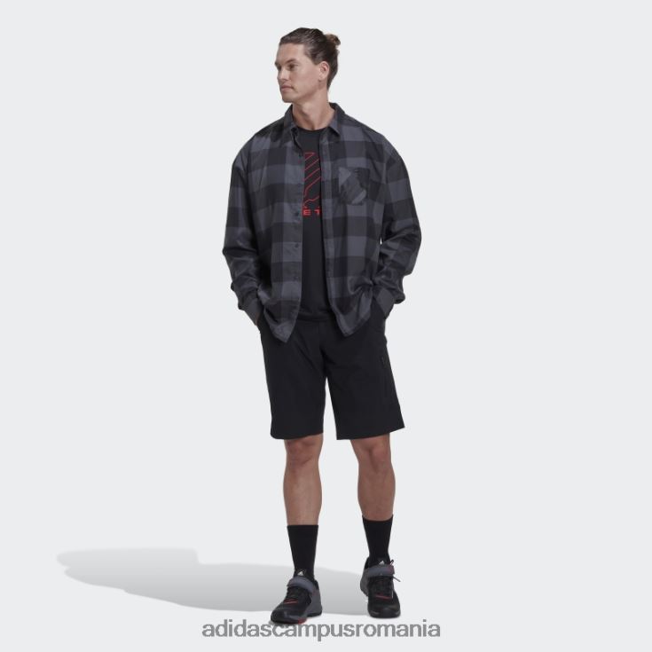 adidas campus romania cinci zece marca de cămașă de flanel curajos (gen neutru) gri adidas unisex gri/negru J266N25556