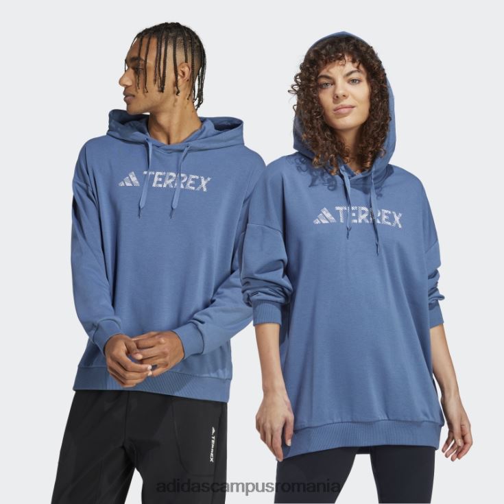 adidas campus romania hanorac cu logo mare steel terrex (gen neutru) adidas unisex oţel J266N25985