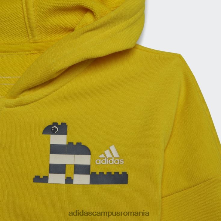 adidas campus romania galben x set de pantaloni și jachetă lego clasică la modă unisex nuanță galben/ecru J266N211694