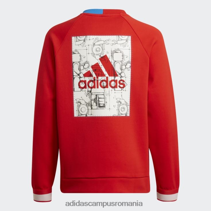 adidas campus romania roșu fashion x lego tech pack pulover echipaj unisex roșu/albastru/alb J266N212000