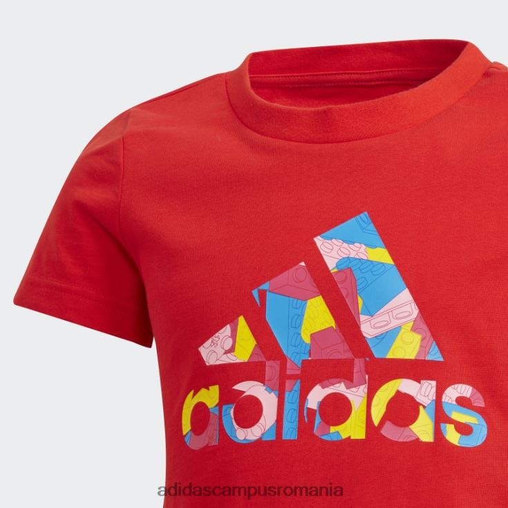 adidas campus romania roșu x clasic lego tricou grafic modă unisex roșu J266N219282