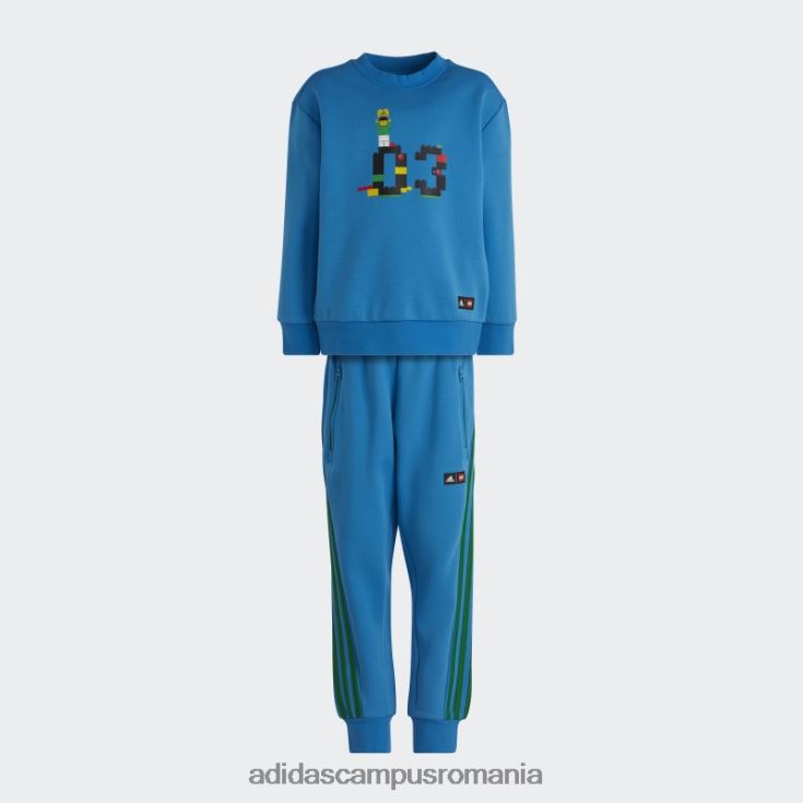 adidas campus romania set de hanorac și pantaloni blue hot x clasic Lego Crew unisex albastru verde J266N211840