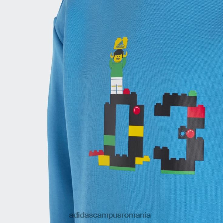adidas campus romania set de hanorac și pantaloni blue hot x clasic Lego Crew unisex albastru verde J266N211840