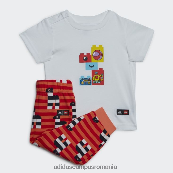 adidas campus romania set de tricou și pantaloni scurți alb x lego play la modă unisex alb J266N211680