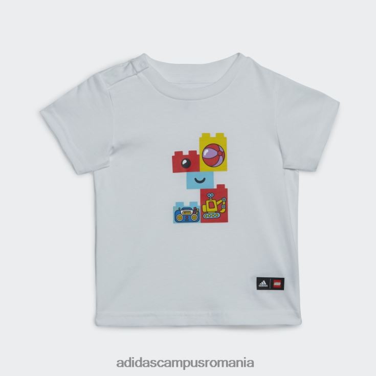 adidas campus romania set de tricou și pantaloni scurți alb x lego play la modă unisex alb J266N211680