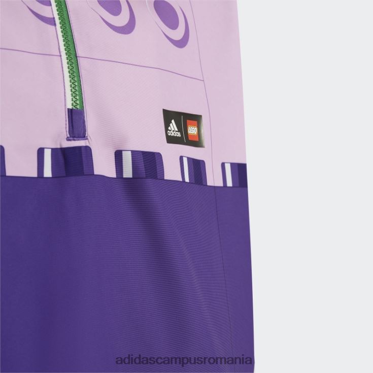 adidas campus romania sharp purple hot x classic lego jacket de vânt cu jumătate de fermoar unisex mov ascuțit/verde/alb J266N212036