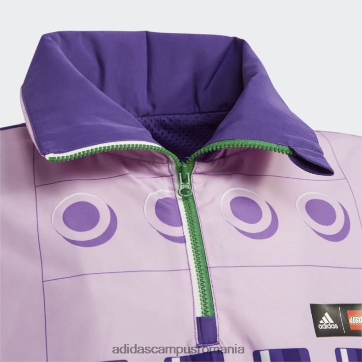 adidas campus romania sharp purple hot x classic lego jacket de vânt cu jumătate de fermoar unisex mov ascuțit/verde/alb J266N212036