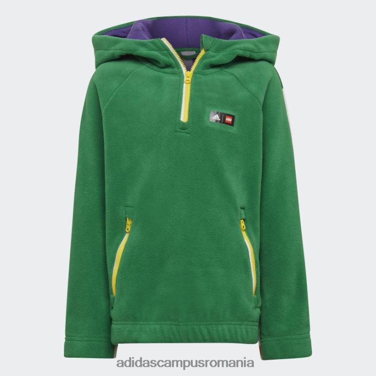 adidas campus romania verde x clasic lego iarnă polar fleece cu glugă top de sport fierbinte unisex verde/alb/violet/galben J266N212031