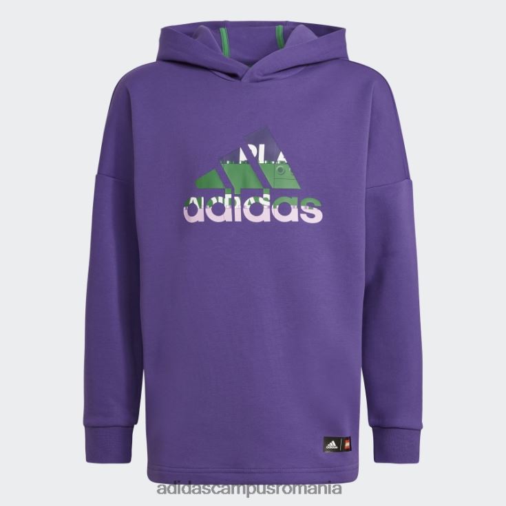 adidas campus romania x classic legohoodie fashion violet ascuțit unisex violet/verde ascuțit J266N212010