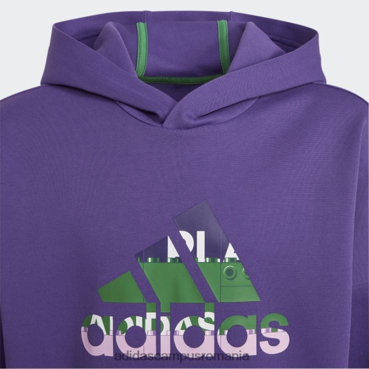 adidas campus romania x classic legohoodie fashion violet ascuțit unisex violet/verde ascuțit J266N212010