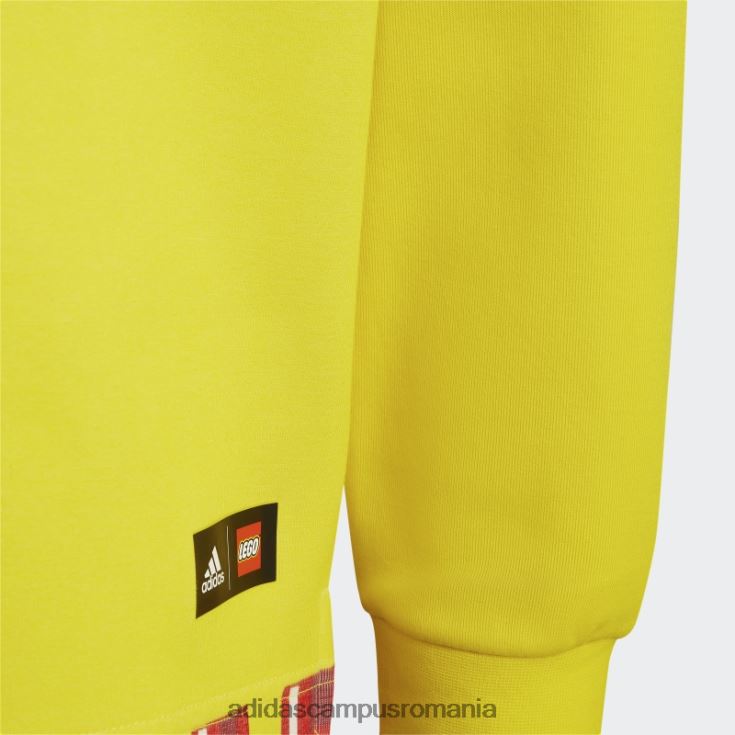 adidas campus romania x hanorac clasic lego crew alb fierbinte unisex alb/rosu/galben J266N211955