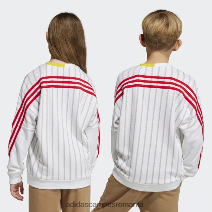 adidas campus romania x hanorac clasic lego cu gât roșu alb fierbinte unisex alb roșu J266N23317