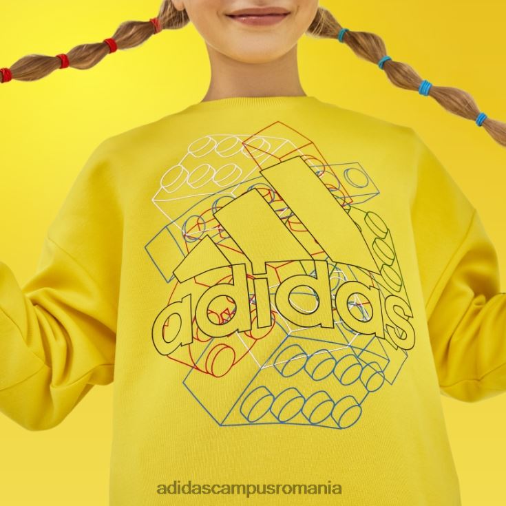 adidas campus romania x hanorac clasic lego galben fierbinte unisex galben/negru J266N219096