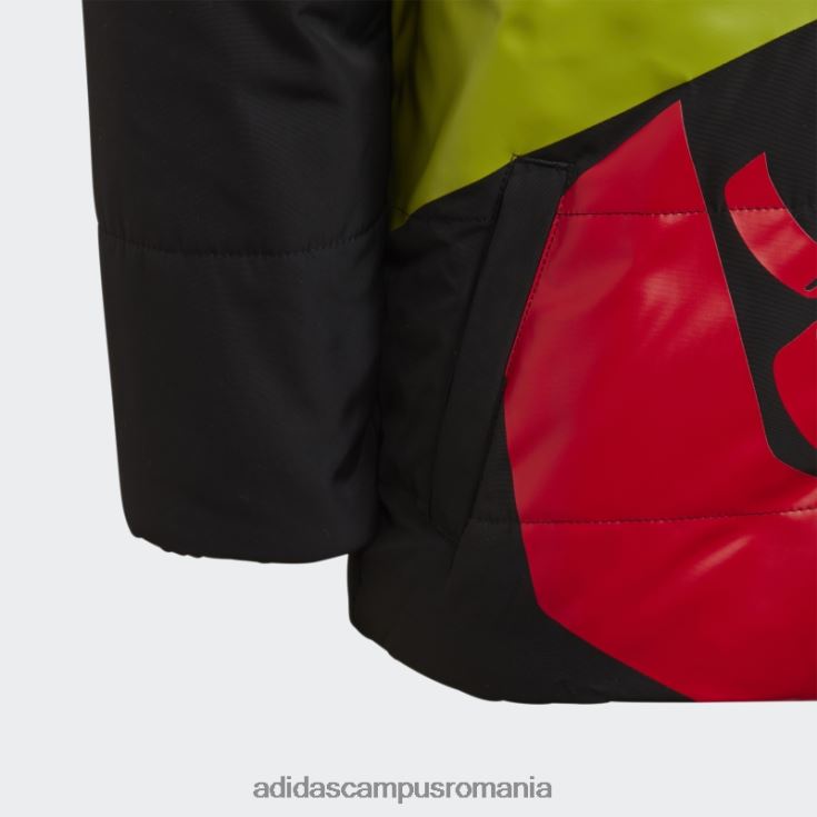 adidas campus romania x jachetă căptușită de iarnă lego clasică neagră fierbinte unisex negru/rosu J266N225320