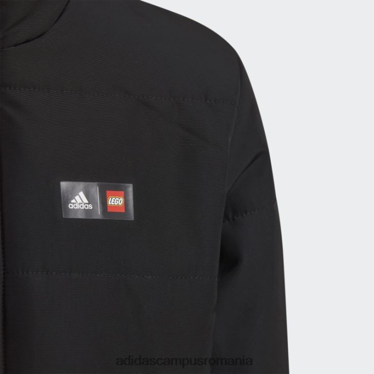 adidas campus romania x jachetă căptușită de iarnă lego clasică neagră fierbinte unisex negru/rosu J266N225320