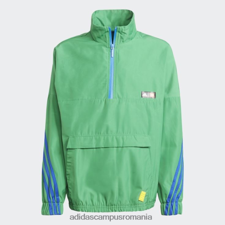 adidas campus romania x jachetă de vânt cu jumătate de fermoar clasic lego verde unisex verde albastru J266N218953