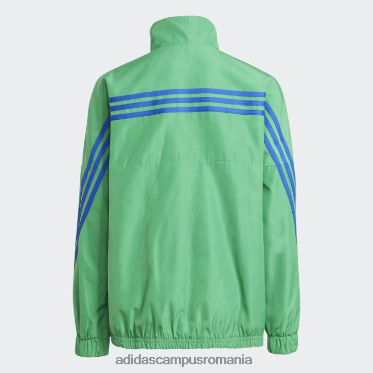 adidas campus romania x jachetă de vânt cu jumătate de fermoar clasic lego verde unisex verde albastru J266N218953