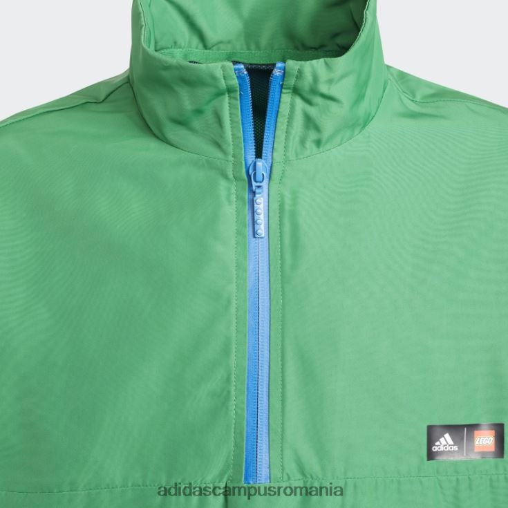 adidas campus romania x jachetă de vânt cu jumătate de fermoar clasic lego verde unisex verde albastru J266N218953