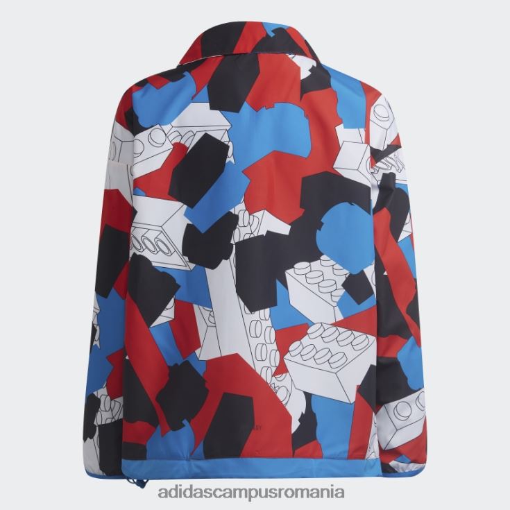 adidas campus romania x jacket lego clasic cu jumătate de fermoar alb fierbinte unisex alb/rosu/albastru/negru J266N218988