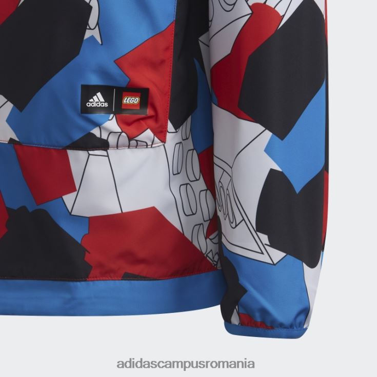 adidas campus romania x jacket lego clasic cu jumătate de fermoar alb fierbinte unisex alb/rosu/albastru/negru J266N218988