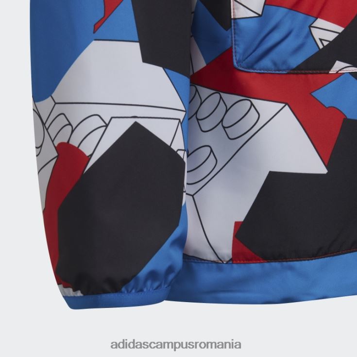 adidas campus romania x jacket lego clasic cu jumătate de fermoar alb fierbinte unisex alb/rosu/albastru/negru J266N218988