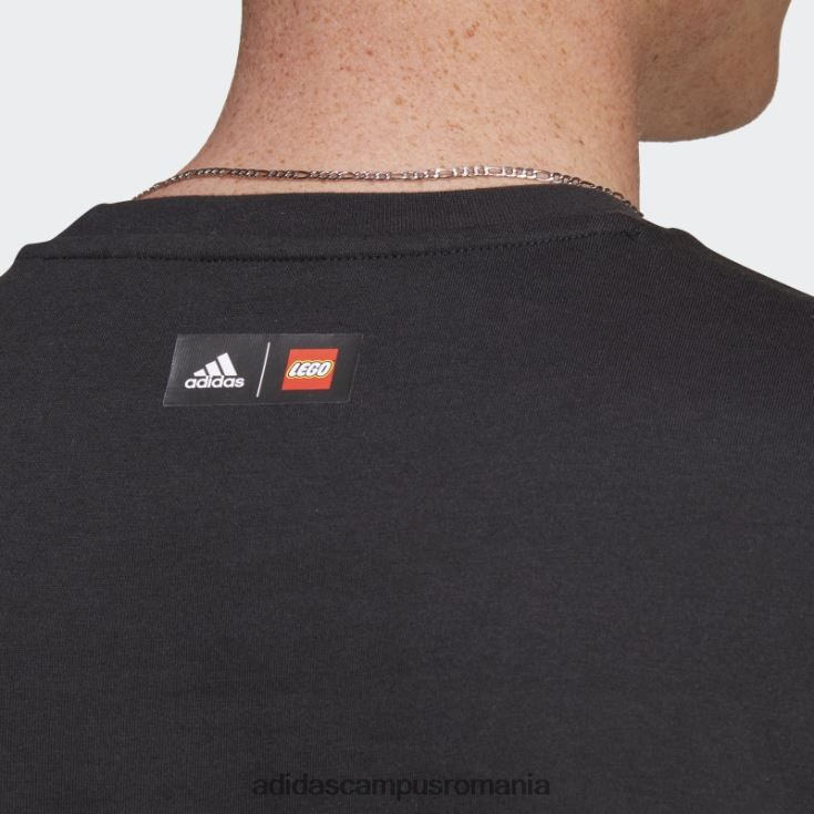 adidas campus romania x lego fotbal insignă de sport grafic tricou negru fierbinte unisex negru J266N220433