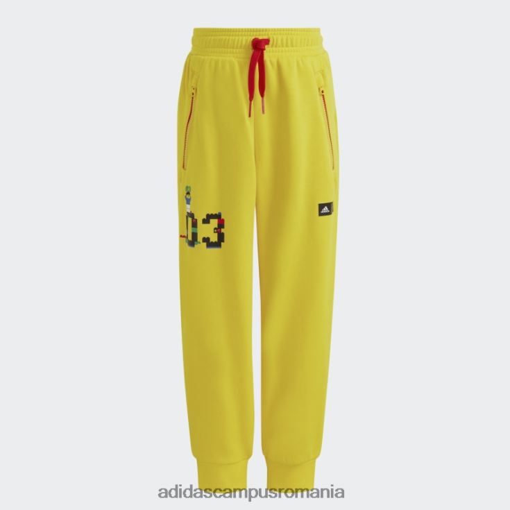 adidas campus romania x pantaloni clasici lego galben fierbinte unisex galben rosu J266N23314