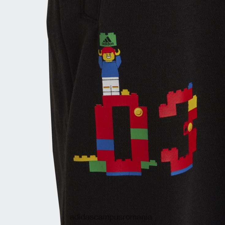 adidas campus romania x pantaloni lego clasici moda neagra unisex negru/rosu J266N225235