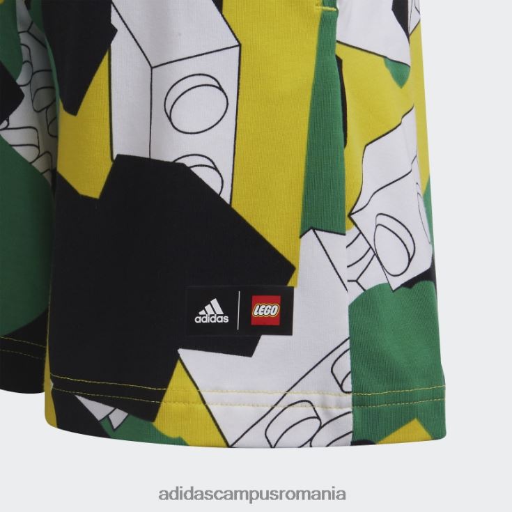 adidas campus romania x pantaloni scurți clasici lego fashion alb unisex alb/galben/verde/negru J266N219017