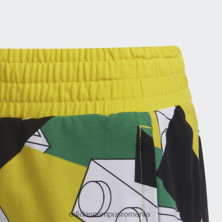 adidas campus romania x pantaloni scurți clasici lego fashion alb unisex alb/galben/verde/negru J266N219017