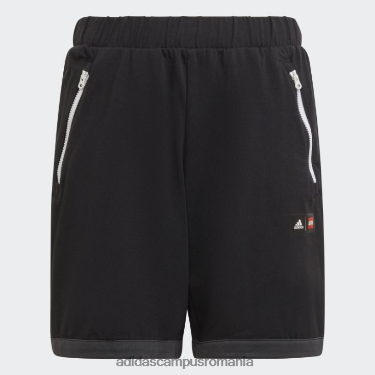 adidas campus romania x pantaloni scurți clasici lego negri unisex negru/carbon/alb J266N225172