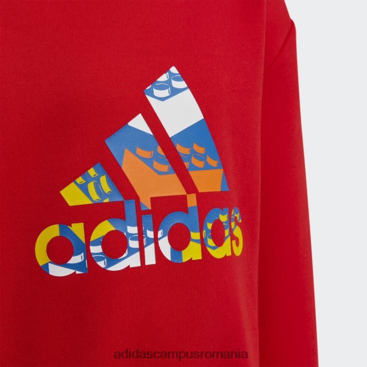adidas campus romania x set clasic de hanorac și pantaloni lego crew red hot unisex rosu albastru J266N211960