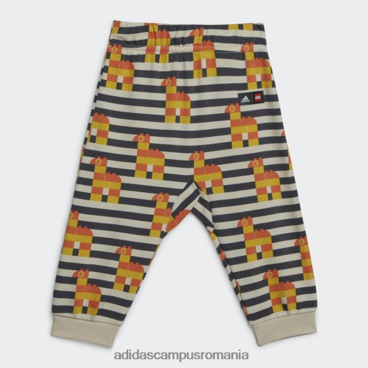 adidas campus romania x set de tricou și pantaloni lego clasic, galben de modă unisex galben J266N218681