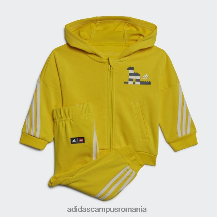 adidas campus romania x set jachetă și pantaloni lego clasic, galben fashion unisex nuanță galben/ecru J266N23312