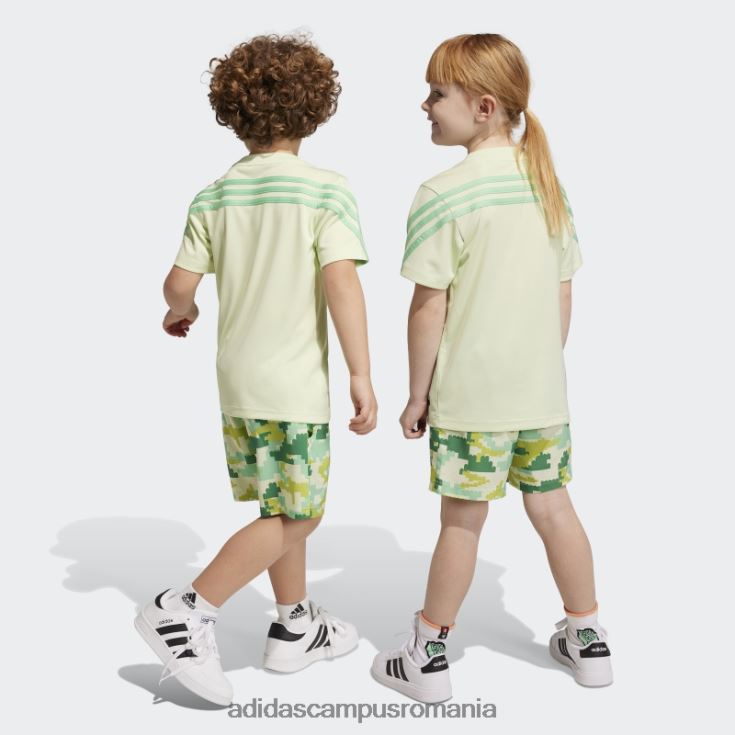 adidas campus romania x set lego play de tricou și pantaloni scurți halo unisex halou/strălucire verde J266N211713