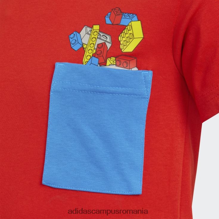adidas campus romania x tricou lego clasic roșu fierbinte unisex rosu albastru J266N219020