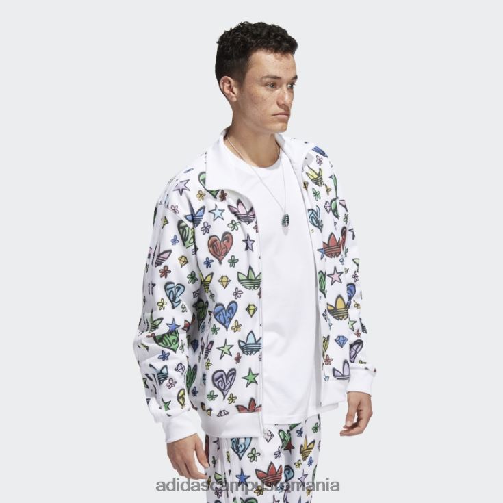 adidas campus romania Top de sport cu monogramă albă Jeremy Scott Firebird (neutru de gen) unisex alb J266N26551
